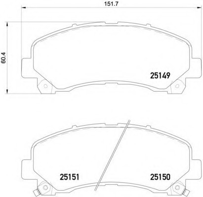 Колодки гальмівні CHEVROLET TRAILBLAZER 12-передні P34007 BREMBO