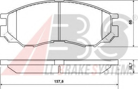 36925 ABS Колодки диск. передні MITSUBISHI L200/ L300/ L400/ S 36925 A.B.S.