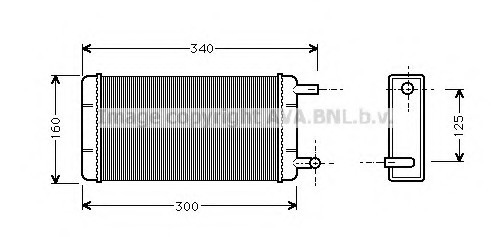 MS6108 AVA COOLING Радиатор отопителя салона MB G-class 463