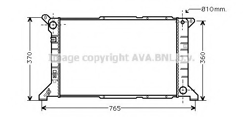 Радіатор TRANSIT5 2.5TD MT-AC 94- (Ava) FD 2204