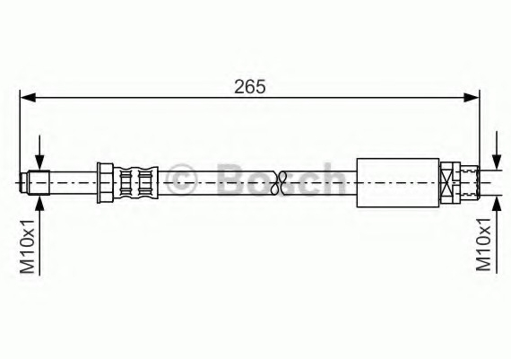 1987476359 BOSCH Шланг тормозной задний BMW E90 2.0-3.0 06- 265мм 1987476359 BOSCH