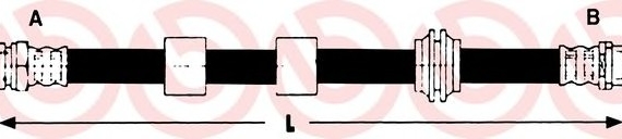 T24127 BREMBO (Германия) ТОРМОЗНОЙ Шланг FR FO GALAXY, VAG SHARAN -10 480ММ T24127 BREMBO