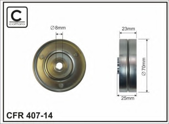 40714 CAFFARO Ролик п/клин. ремня BMW 3(E46), 5(E39), L.R. Freel 40714 CAFFARO