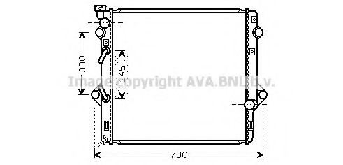 TO2641 AVA COOLING Радіатор охолодження двигуна Lexus GX (10-) 4.6VVTi (TO2641) AVA