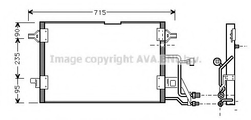 AI 5116 AVA COOLING AUDI A4 10/94-9/00 Радиатор кондиционера [OE. 8D0.260.403 C] AVA