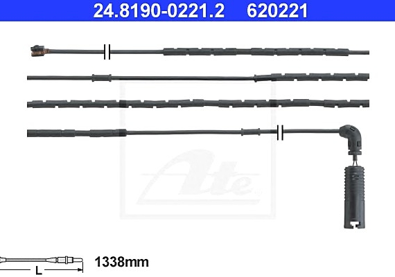 24819002212 Ate Датчик износа зад.колодок bmw 3-серии e46 1414мм 24819002212 ATE