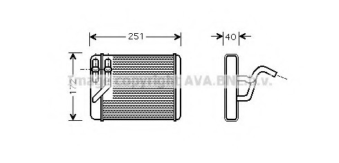 HY6120 AVA COOLING AVA HY6120_радиатор печки! \ Hyundai Trajet All 99> HY6120 AVA