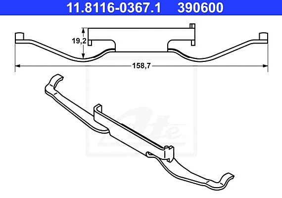 11811603671 Ate Пружина крепления торм. колодок vw transporter 11811603671 ATE