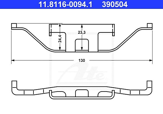 11811600941 Ate Пружина крепления торм. колодок bmw 7-серии e38 11811600941 ATE