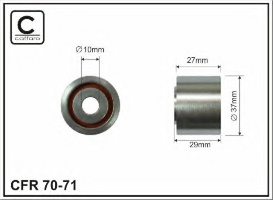 7071 CAFFARO Ролик  Пасу поліклинового 1.9d (-ac)