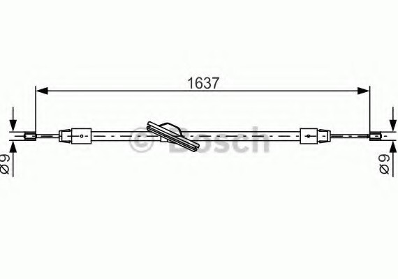 1987482330 BOSCH Трос ручного тормоза MB W204/C207 1637/1479мм 1987482330 BOSCH