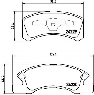 P16011 BREMBO (Германия) К-т гальм. колодок FR DAIH CHARADE, CUORE VII, MI P16011 BREMBO