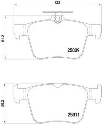 P85124 BREMBO (Германия) Колодки тормозные AUDI A3/VW GOLF VII 12- задние P85124 BREMBO