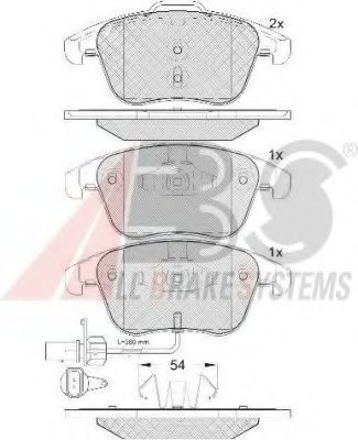 37612 ABS Колодка гальм. диск. AUDI Q3 (06/11-) передн. (вир-во ABS)