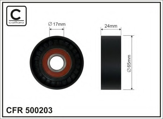 500203 CAFFARO Ролик п/клин. ремня FO B-Max, Focus 1.0EcoBoost 500203 CAFFARO