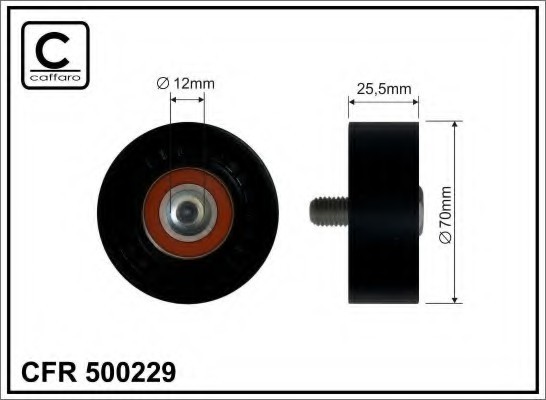 500229 CAFFARO Ролик п/клин. ремня CHE Cruze 1.7TD, OP Astra J 500229 CAFFARO