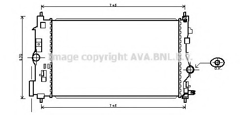 OLA2488 AVA COOLING Радіатор OPEL ASTRA J/ZAFIRA C 1.7TD/2.0TD M/T 09- OLA2488 AVA