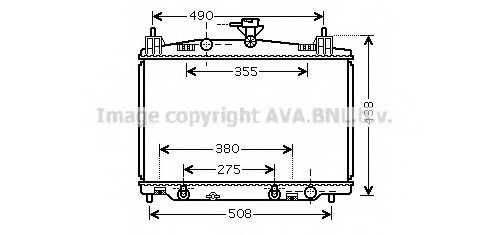 MZ2212 AVA COOLING Радиатор системы охлаждения MAZDA: 2 1.3 / 1.5 АКПП MZ2212 AVA