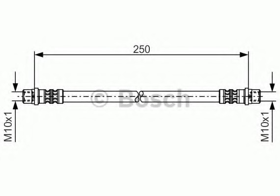 1987476309 BOSCH Шланг ТОРМОЗНОЙ VW MULTIVAN 03- 250ММ ЗАДНИЙ 1987476309 BOSCH