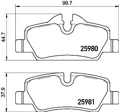 P06090 BREMBO (Германия) P06090_колодки дисковые задние! \ BMW MINI 13> P06090 BREMBO