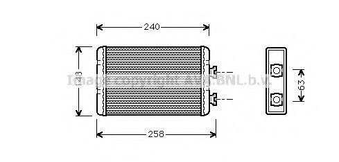 BWA6210 AVA COOLING Радиатор отопителя BMW 3 1.6-3.0/ 1.8D-3.0D 98-05 BWA6210 AVA