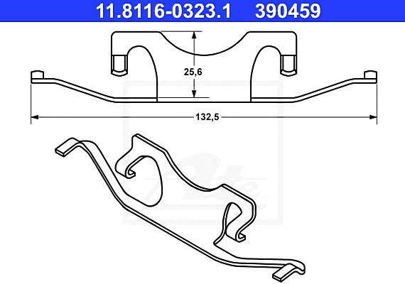 11811603231 Ate Пружина крепления торм. колодок mercedes c,e 11811603231 ATE