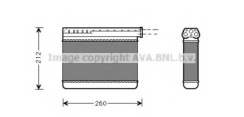 BW 6166 AVA COOLING BMW 3 E36 10/90-3/98 Радиатор отопления +AC [OE 1393212] AVA