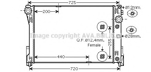 MSA2546 AVA COOLING Радиатор MB W204/W212/C212 1.6-6.3/2.2D-3.5D 07- MSA2546 AVA