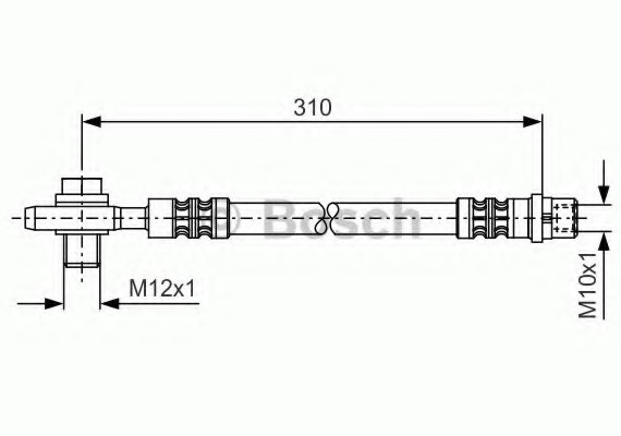 1987476308 BOSCH Шланг тормозной AUDI A6/PASSAT 310мм задний 1987476308 BOSCH