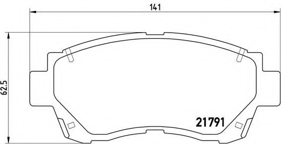 P83027 BREMBO (Германия) К-Т ТОРМ. КОЛОДОК FR LEXUS LS300, GS400, LS400 P83027 BREMBO