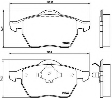 P85039 BREMBO (Германия) К-т гальм. колодок FR FO GALAXY, VAG SHARAN -10 P85039 BREMBO