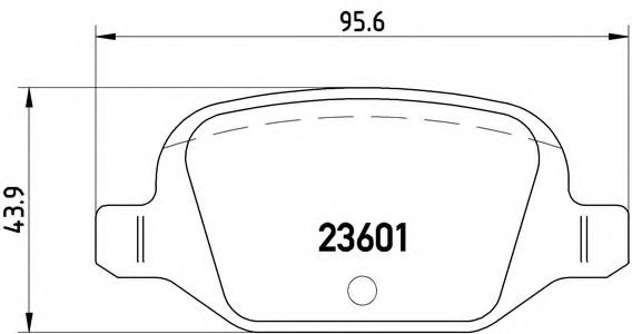 P23064 BREMBO (Германия) КОЛОДКИ ТОРМОЗНЫЕ FIAT 500 07-PANDA 03- ЗАДНИЕ P23064 BREMBO