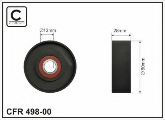 49800 CAFFARO Ролик п/клин. ремня MI Galant, Grandis, Lancer 49800 CAFFARO