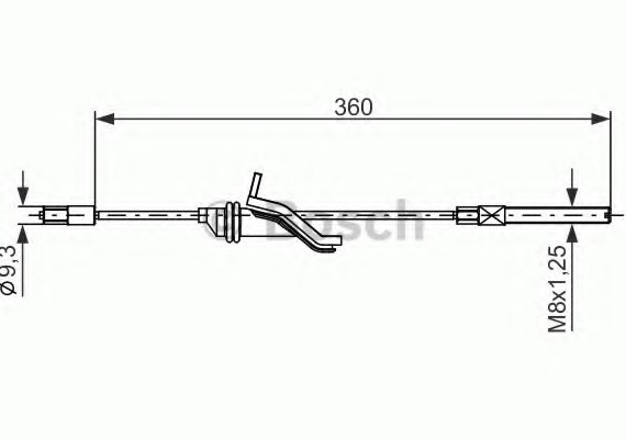 Фото трос ручного тормоза FORD C-MAX/KUGA 360мм 1987482279 BOSCH 1987482279 BOSCH 1987482279 BOSCH Трос ручного тормоза FORD C-MAX/KUGA 360мм 1987482279 BOSCH