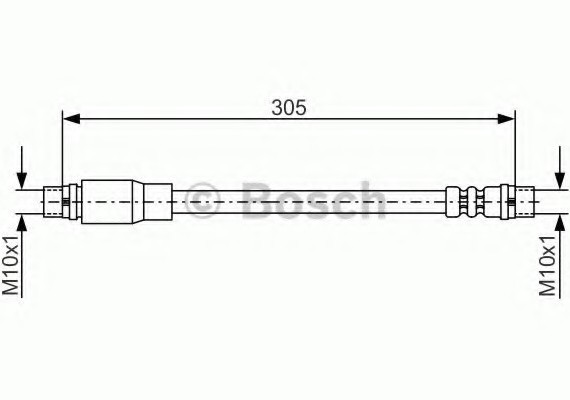 1987476171 BOSCH Шланг тормозной AUDI A4 00- пер.лев./прав. 1987476171 BOSCH
