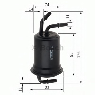 F026403012 BOSCH Фильтр топливный AUDI A4/A6/A8 2.0-5.2 04- F026403012 BOSCH