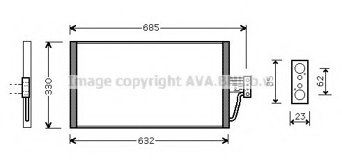 BW5254 AVA COOLING Радіатор кодиціонера