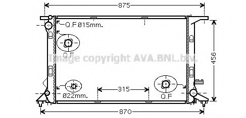 AIA2290 AVA COOLING Радиатор AUDI A4/A5/A6/A7 2.7-3.0TDI/3.2FSI 07- AIA2290 AVA