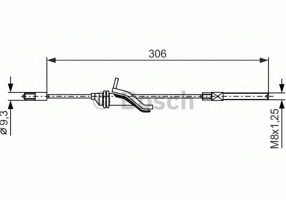 Фото трос ручного тормоза FORD FOCUS III 306мм 1987482369 BOSCH 1987482369 BOSCH 1987482369 BOSCH Трос ручного тормоза FORD FOCUS III 306мм 1987482369 BOSCH