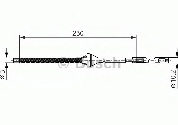 Фото трос ручного тормоза FORD FOCUS III 230мм 1987482370 BOSCH 1987482370 BOSCH 1987482370 BOSCH Трос ручного тормоза FORD FOCUS III 230мм 1987482370 BOSCH