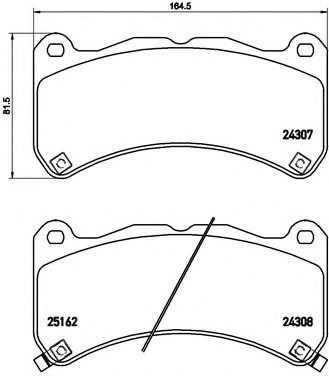 P83146 BREMBO (Германия) Колодки lexus is ii (gse2_, ale2_, use2_) 11 P83146 BREMBO