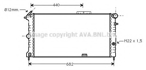 OLA2190 AVA COOLING Радиатор OPEL VECTRA A 1.4-2.0/1.7D M/T 89-99 OLA2190 AVA