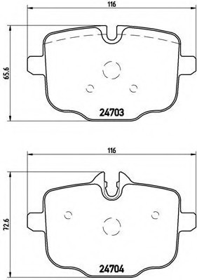 P06061 BREMBO (Германия) Комплект гальмівних колодок, дискове гальмо P06061 BREMBO