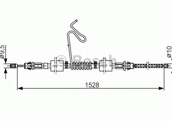 1987477178 BOSCH Трос руч.тормоза ford transit 2000-2006 1987477178 BOSCH