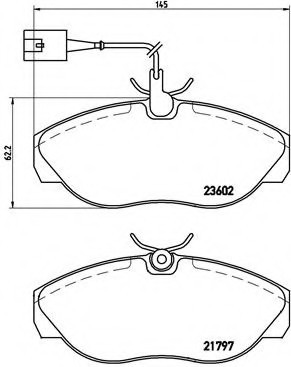 P23083 BREMBO (Германия) К-Т Т. КОЛОДОК FR PSA BOXERJUMP, FI DUCATO P23083 BREMBO