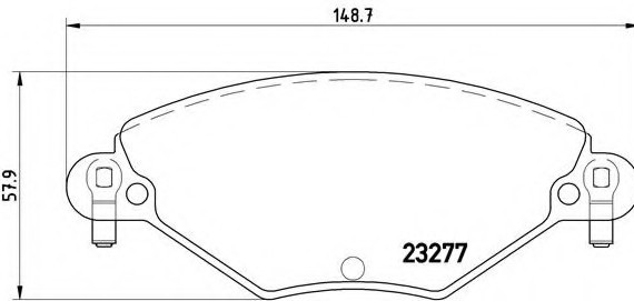 P61071 BREMBO (Германия) Комплект гальмівних колодок дискове гальмо P61071 BREMBO