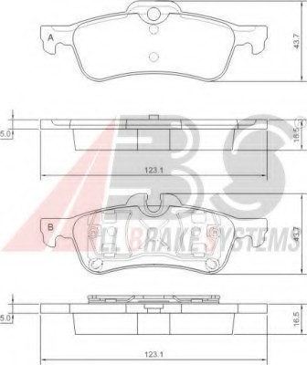Фото комплект тормозных колодок, дисковый тормоз 37305 A.B.S. 37305 ABS 37305 ABS Комплект тормозных колодок, дисковый тормоз 37305 A.B.S.