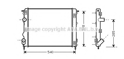 RTA 2269 AVA COOLING РАДІАТОР ОХОЛОДЖЕННЯ 480 - 414 - 28 [OE 7700.428.082] AVA