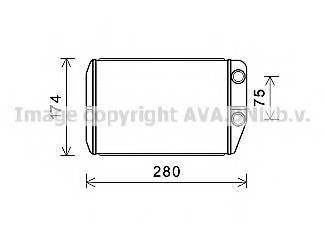 FT6410 AVA COOLING Радиатор отопителя PEUGEOT: BOXER 2.2 HDi 06- FT6410 AVA