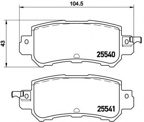 P49047 BREMBO (Германия) Колодки гальмівні дискові зад Mazda СХ-5 P49047 BREMBO